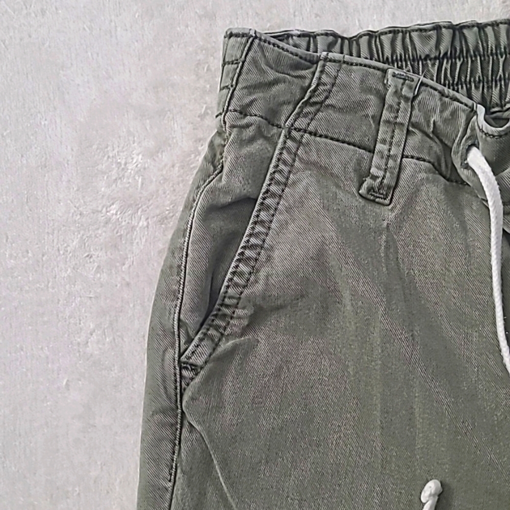 Paige Olive Green Jogger Pants Size 26 Stretch Tapered Casual Loungecore Y2K - Picture 5 of 15